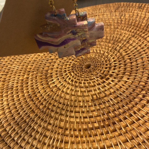 Love these polymer clay dangles. They’re so fun to me - Picture 3 of 4